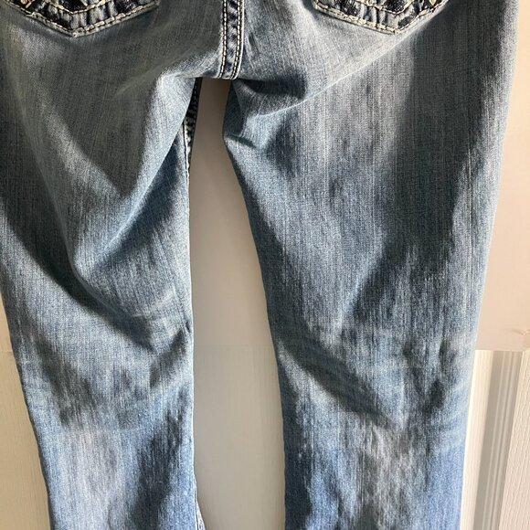 Miss Me Blue Signature Boot Jeans 31" X 32.5" Cotton Denim READ - Picture 8 of 16